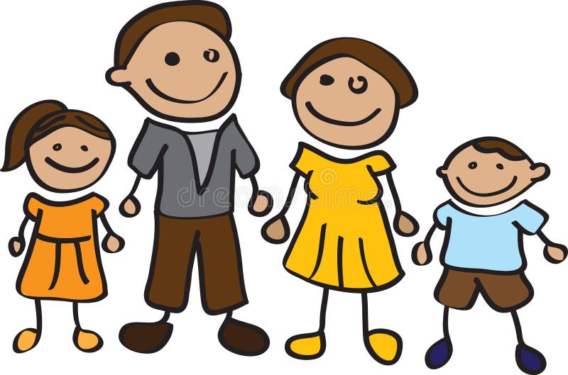 Download Cartoon family stock vector. Illustration of multicultural ...