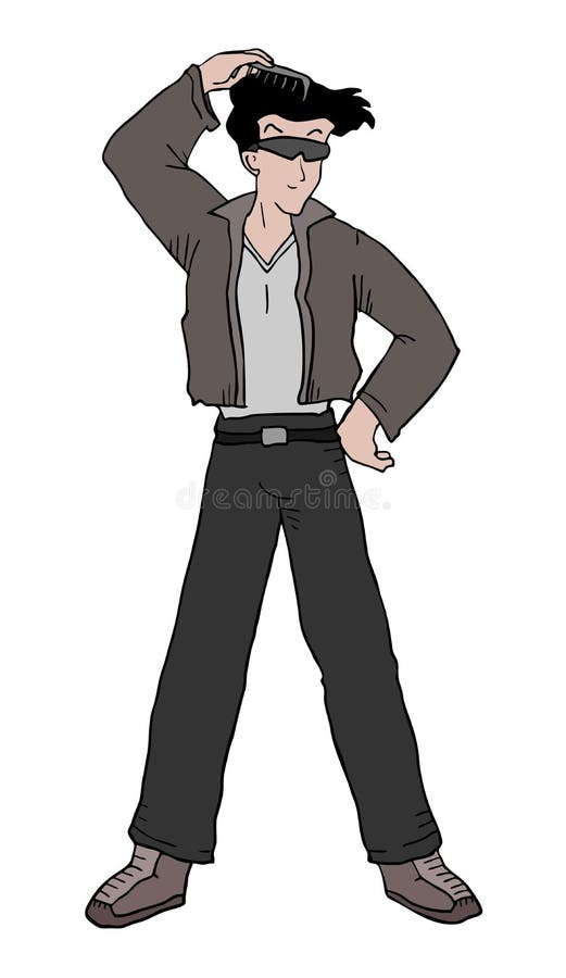 Cartoon fashion man stock illustration