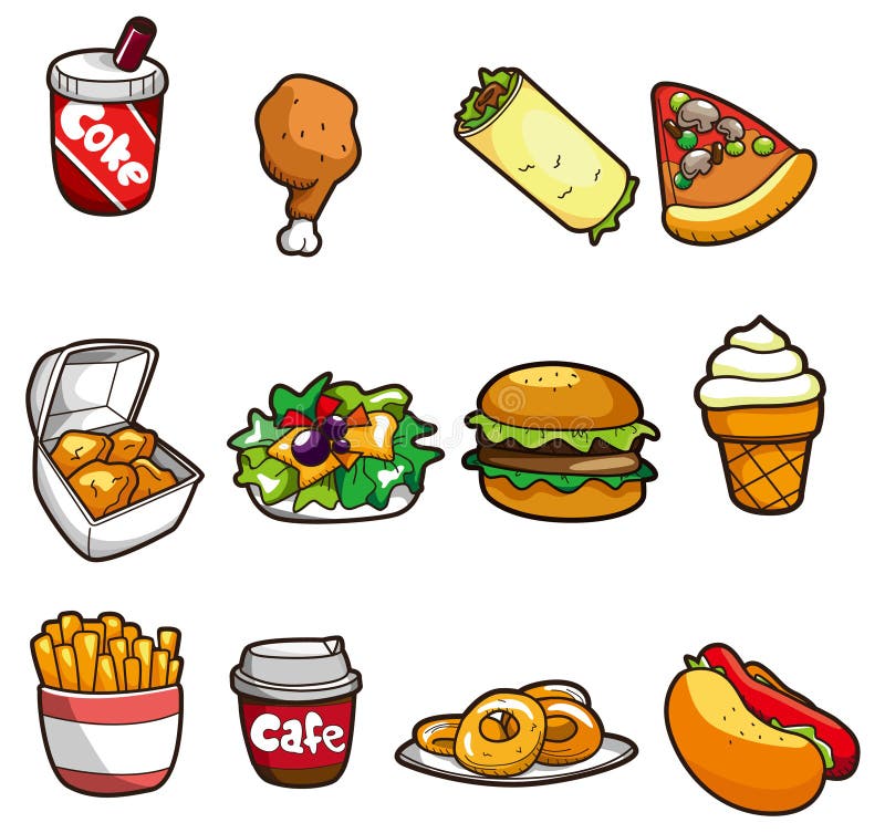 Cartoon fastfood icon