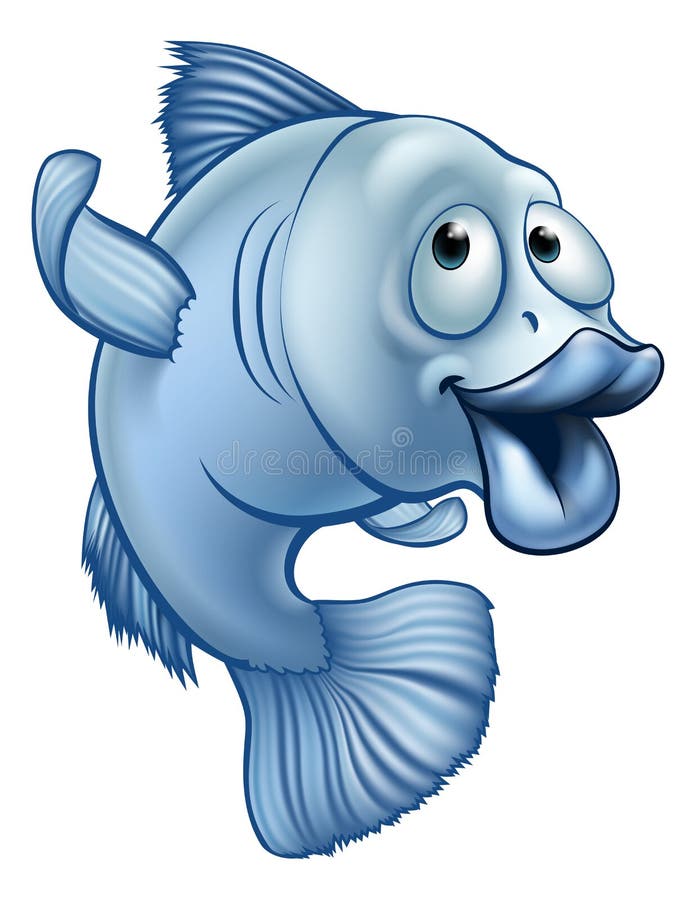 Cartoon Fish Character stock vector. Illustration of tropical - 103458718