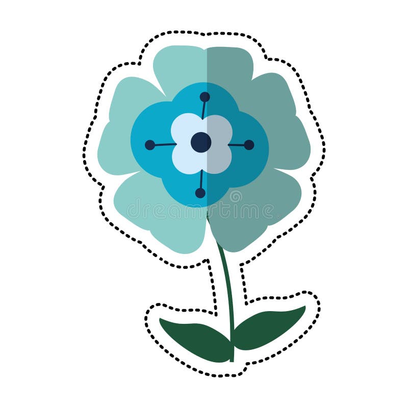 Cartoon Flower Flourish Natural Stock Illustration Illustration of