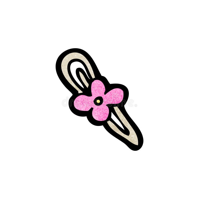 cartoon flower hair clip