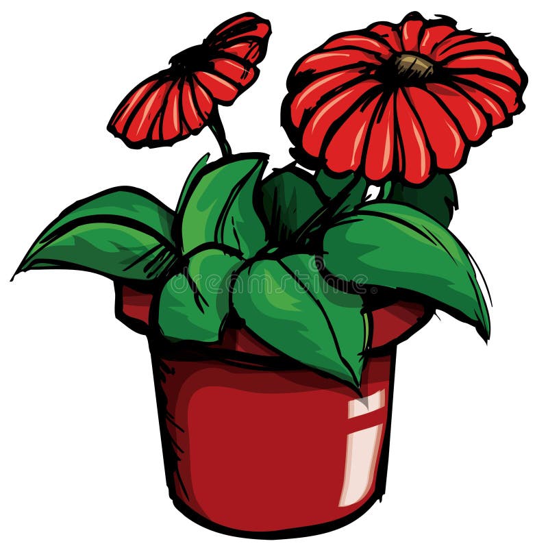 Cartoon Of Flower Pot  Stock Photos Image 19464973