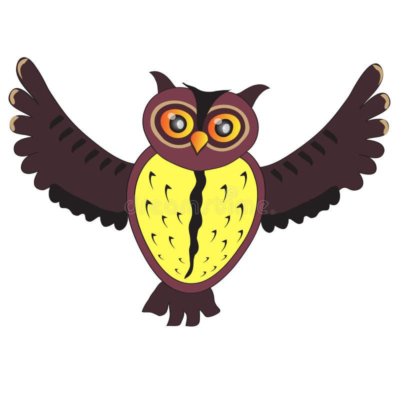 Cartoon Flying Owl Royalty Free Stock Photography - Image: 23625507