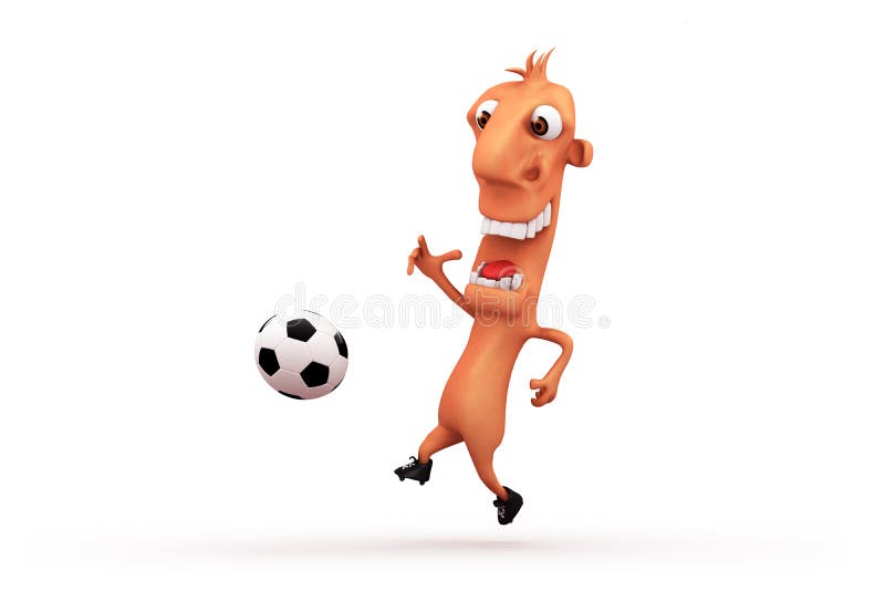 Cartoon football player stock illustration. Illustration of concept