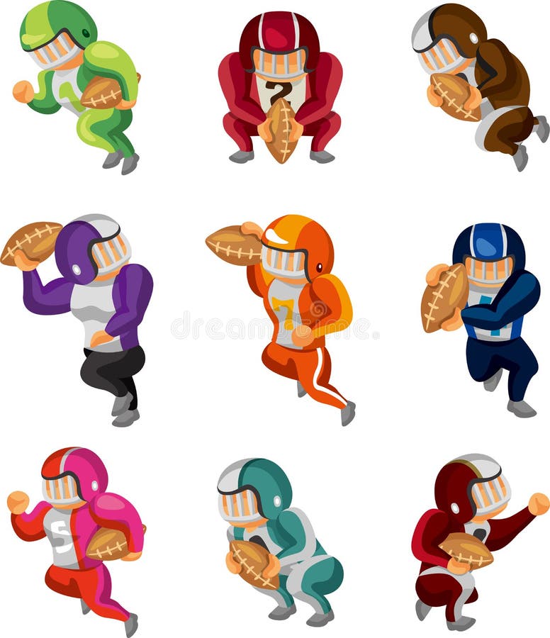 Cartoon football player icon,vector,illustration