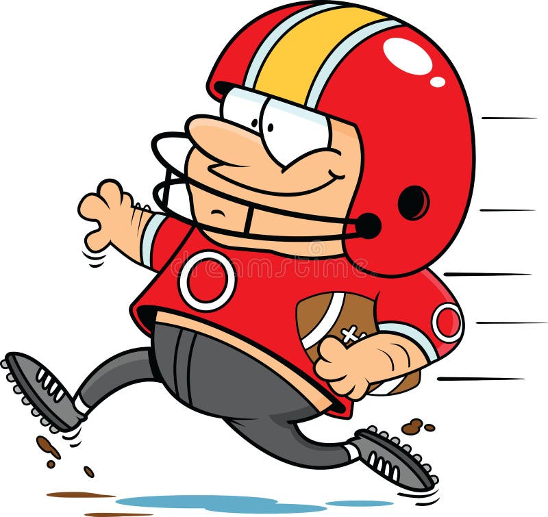 Cartoon of Football or Soccer Player Using Header Technique or Juggling