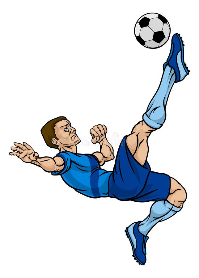 Cartoon Football Soccer Player Stock Vector - Illustration of male