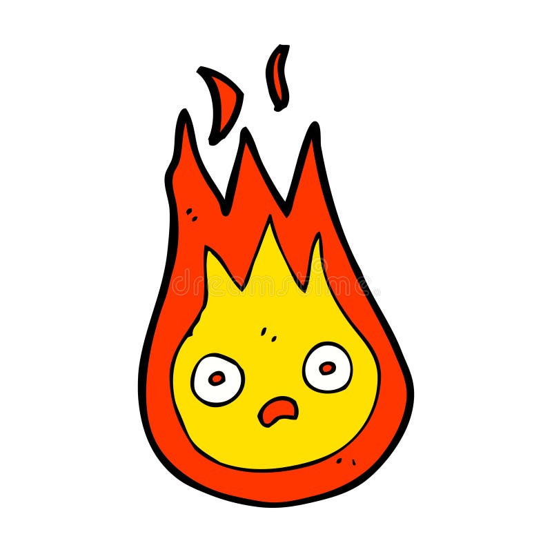 cartoon friendly fireball