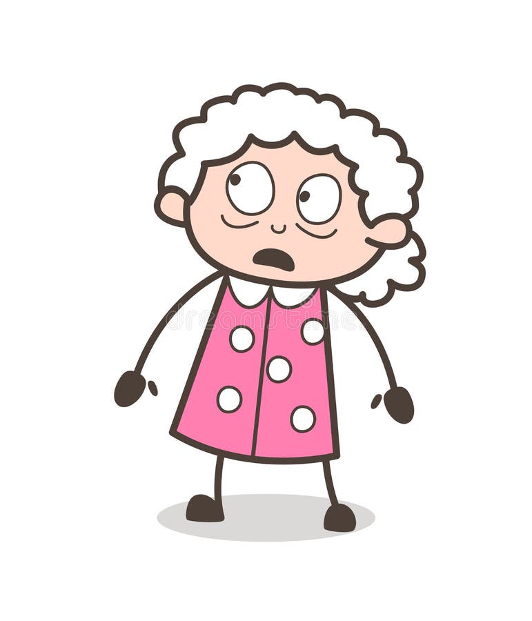 Cartoon Frightened Grandma Face Expression Vector Illustration Stock Illustration - Illustration of frightened, comic: 101741707 Cartoon Frightened Grandma Face Expression Vector Illustration Stock Illustration - Illustration of frightened, comic: 101741707