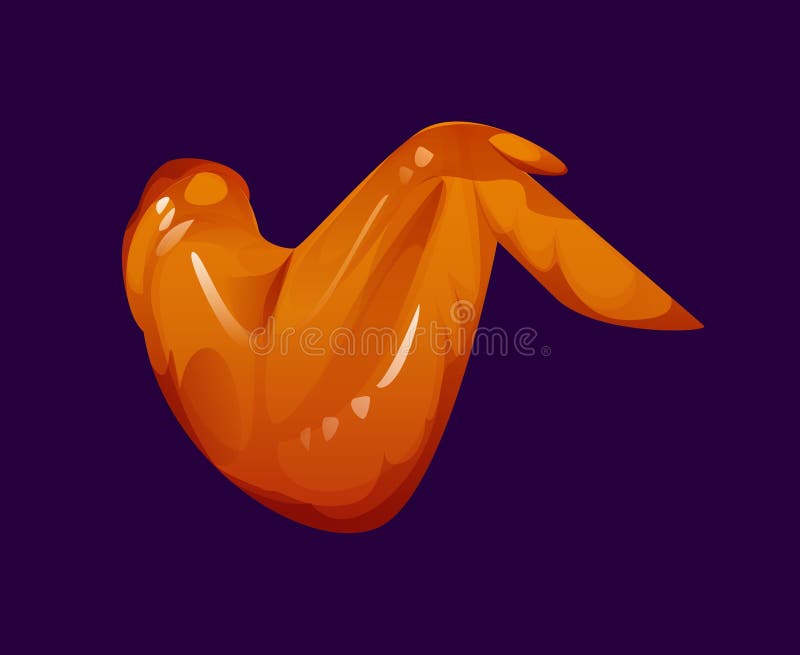 Cartoon frito pollo ala comida rápida libre illustration