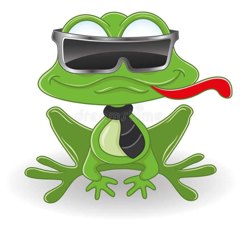 Cartoon frog. vector illustration