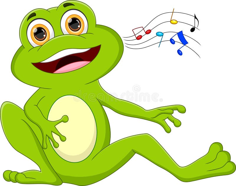 Frosch-Gesang stock abbildung. Illustration von zeichnung - 23669413