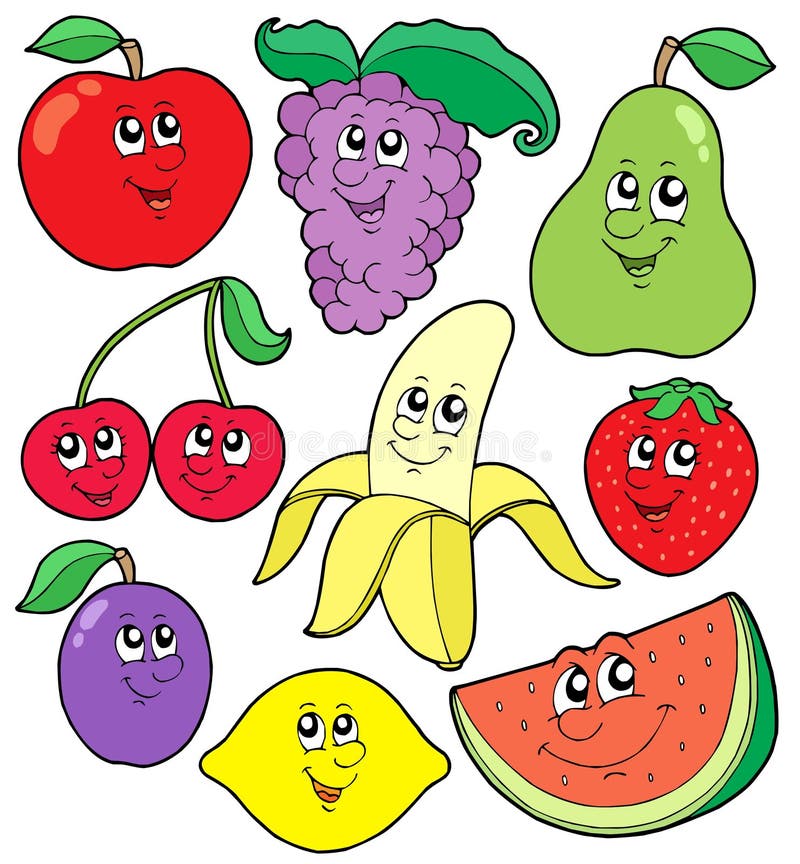 Cartoon Fruit Collection stock vector. Illustration of clipart - 9030524 Cartoon Fruit Collection stock vector. Illustration of clipart - 9030524