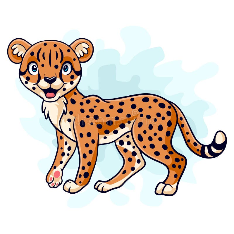 Cartoon Happy Baby Cheetah Sitting Stock Illustrations – 133 Cartoon ...