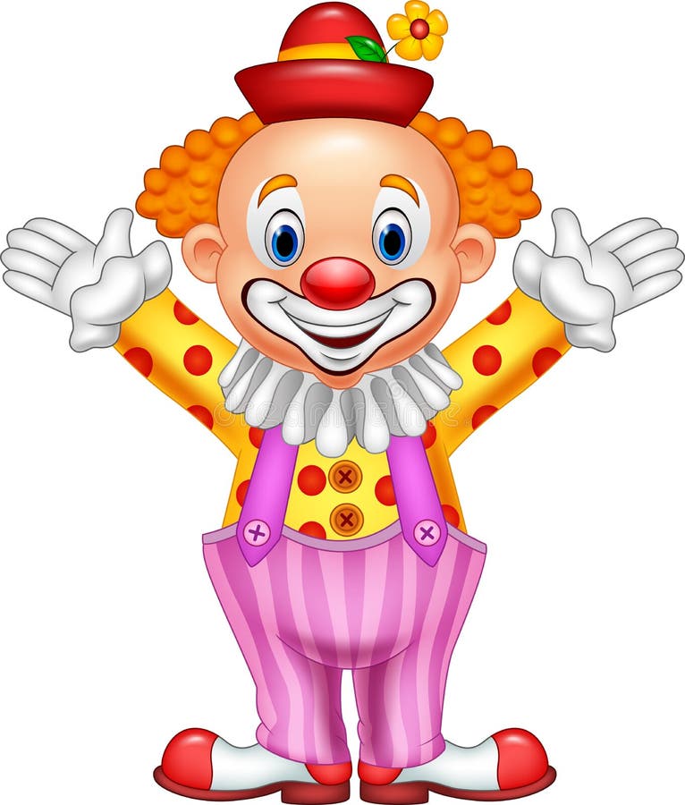 Cartoon funny clown stock vector. Illustration of clown - 89034181