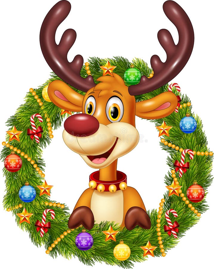 https://thumbs.dreamstime.com/b/cartoon-funny-deer-holding-christmas-wreath-ribbons-balls-bow-illustration-63680461.jpg