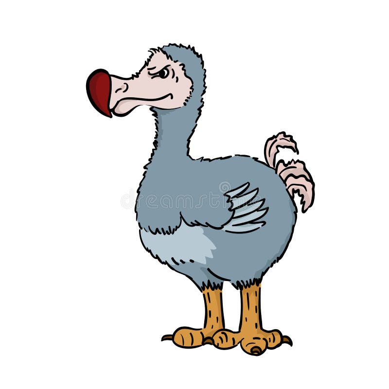 cartoon dodo bird holding a paint brush cartoon dodo bird holding a paint brush
