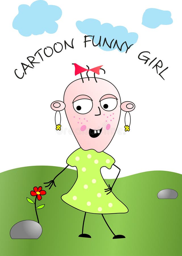 Funny Girl Cartoon