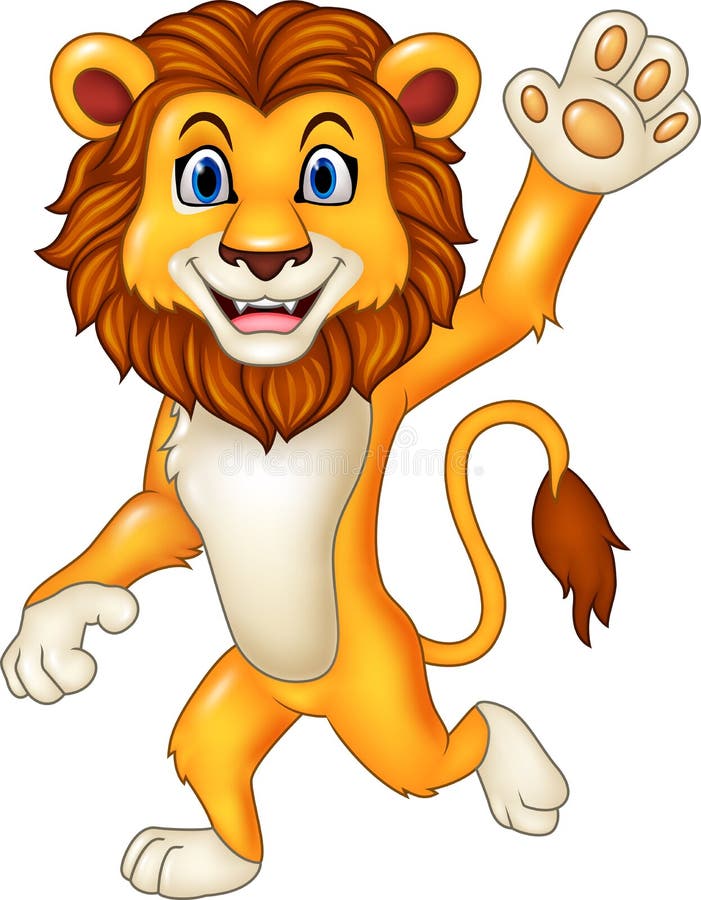 Funny lion cartoon sitting stock vector. Illustration of proud 29713490
