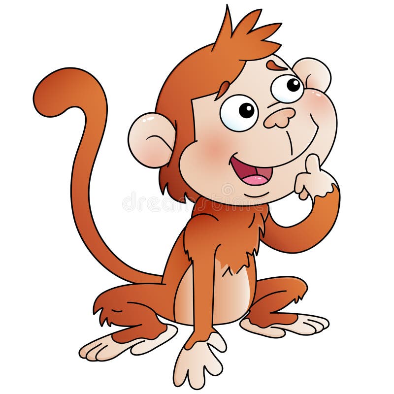 Cartoon Funny Monkey. Animals Stock Vector - Illustration of character,  funny: 218495453