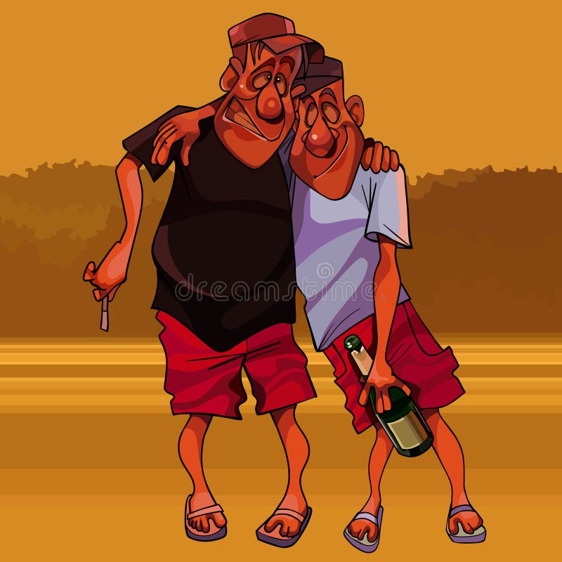Cartoon Funny Two Men are Walking Drunk Stock Vector - Illustration of cartoon, party: 129283288 Cartoon Funny Two Men are Walking Drunk Stock Vector - Illustration of cartoon, party: 129283288