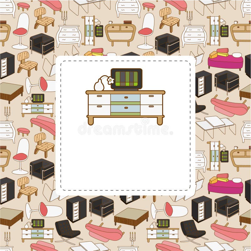 Cartoon furniture card