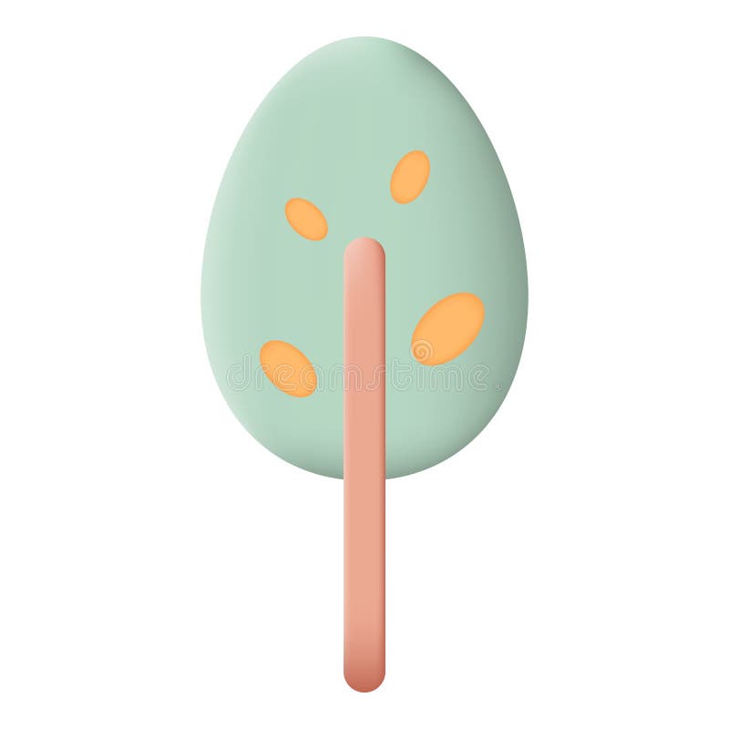 Cartoon Garden Tree Isolated royalty free illustration