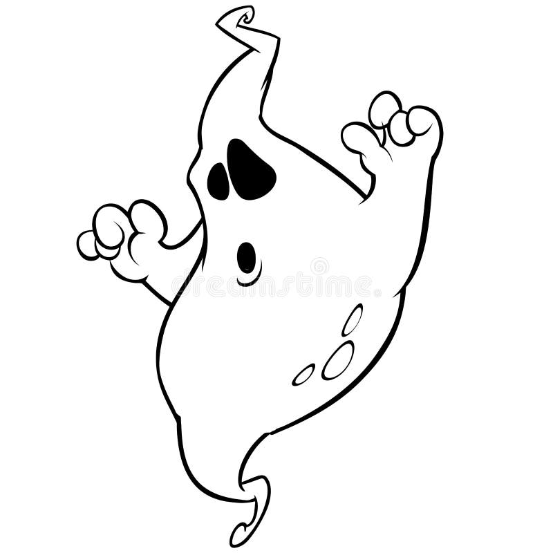 Cute ghost isolated halloween concept Royalty Free Vector