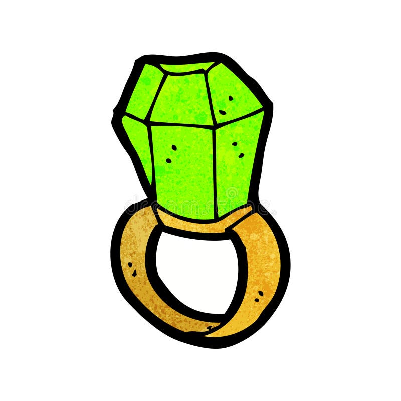 cartoon giant emerald ring