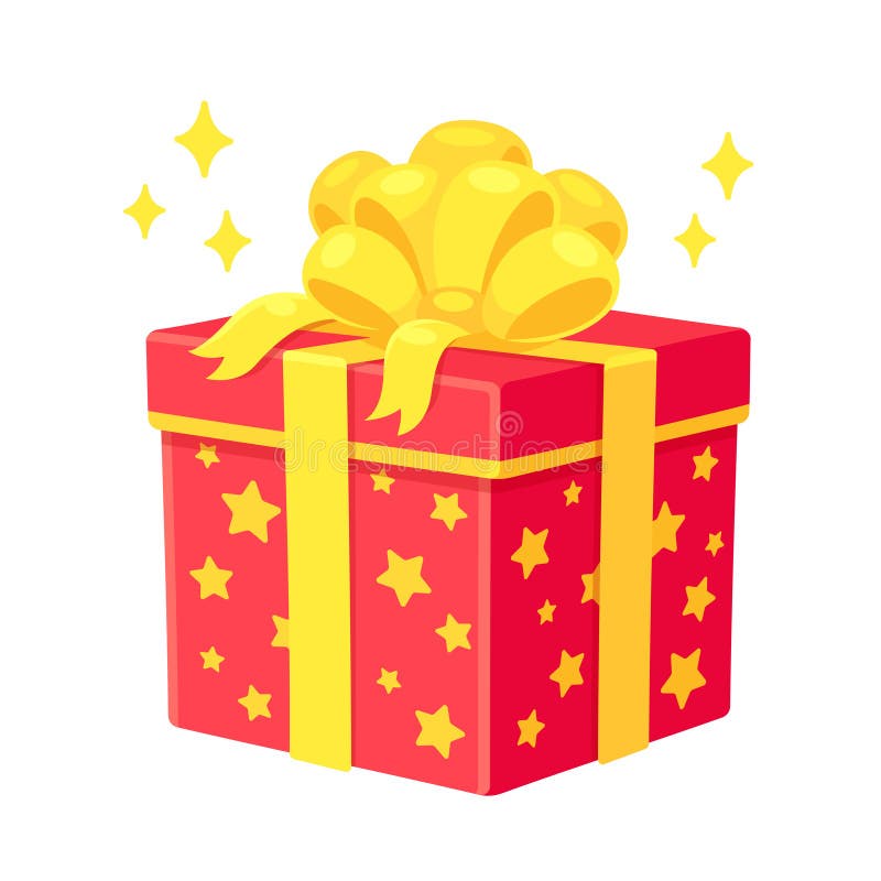 Cartoon gift box stock vector. Illustration of decoration - 204712654