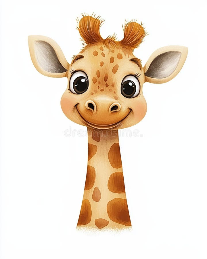 Cartoon Giraffe Head Drawing