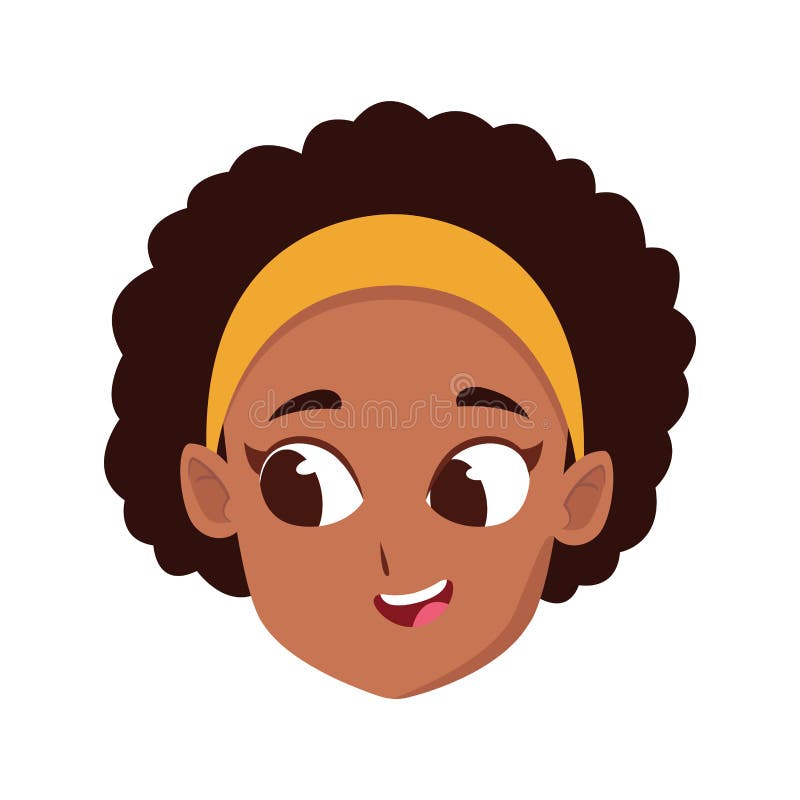 Cartoon Girl with Curly Hair and Headband Stock Vector - Illustration of afro, headband: 164683157 Cartoon Girl with Curly Hair and Headband Stock Vector - Illustration of afro, headband: 164683157