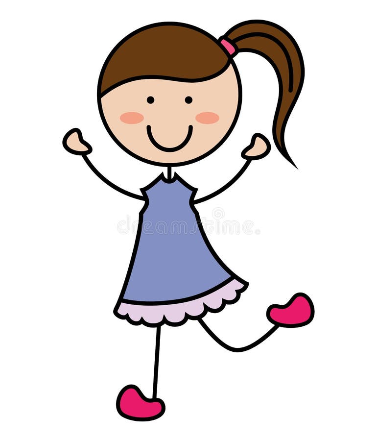 Cartoon girl icon stock vector. Illustration of children - 76299513