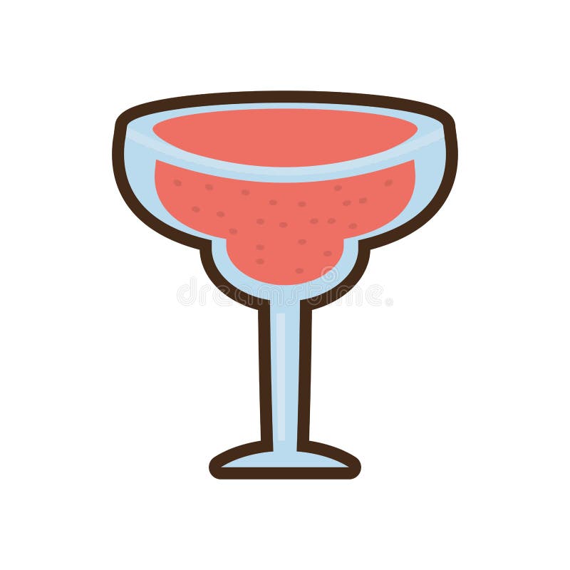 Cartoon Glass Cup Cocktail Drink Stock Illustration Illustration of