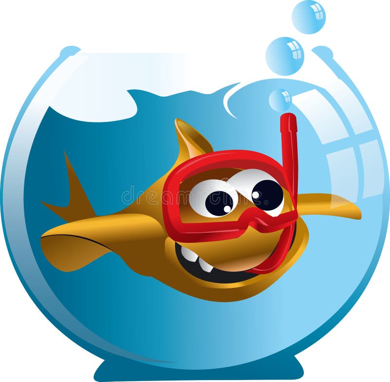 Download Cartoon goldfish stock vector. Illustration of glass ...