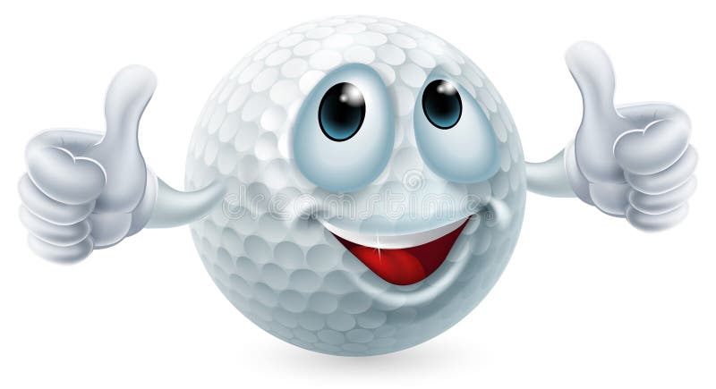 Cartoon golf ball character