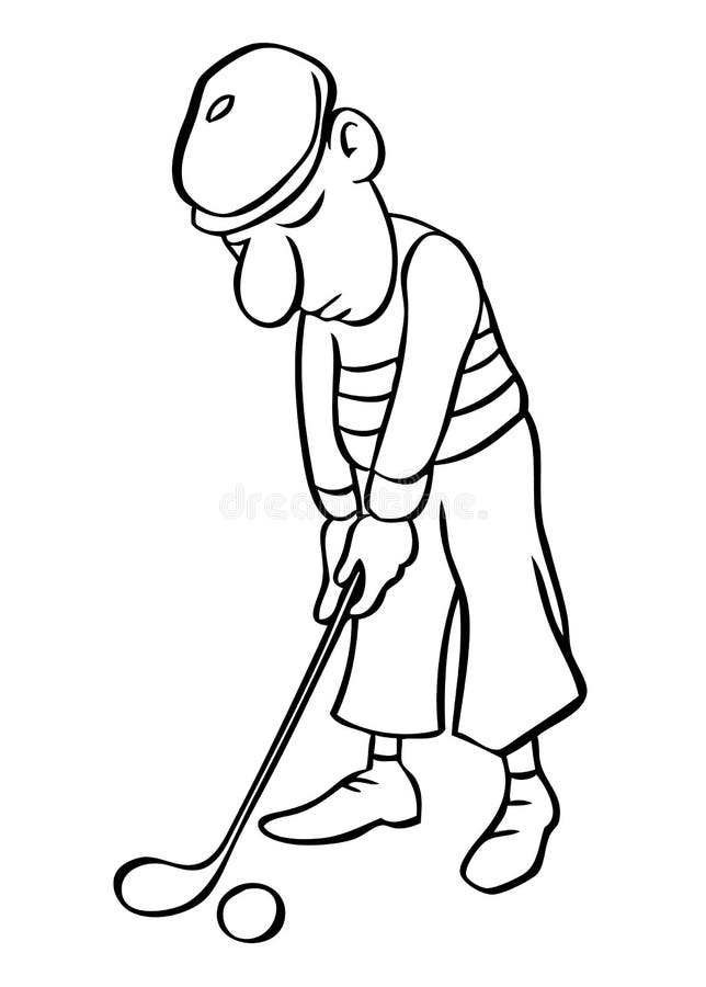 Cartoon Golfer Vector