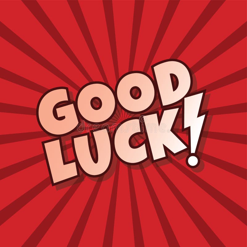 Good Luck Text Abstract Colorful Triangle Geometrical Background Stock