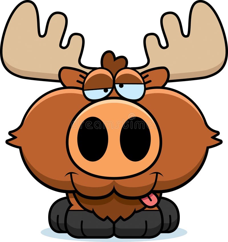 Cartoon Goofy Moose stock vector. Illustration of happy - 47475791