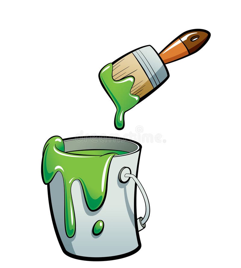 Cartoon Green Color Paint in a Paint Bucket Painting with Paint Stock Illustration - Illustration of color, brown: 30519645 Cartoon Green Color Paint in a Paint Bucket Painting with Paint Stock Illustration - Illustration of color, brown: 30519645