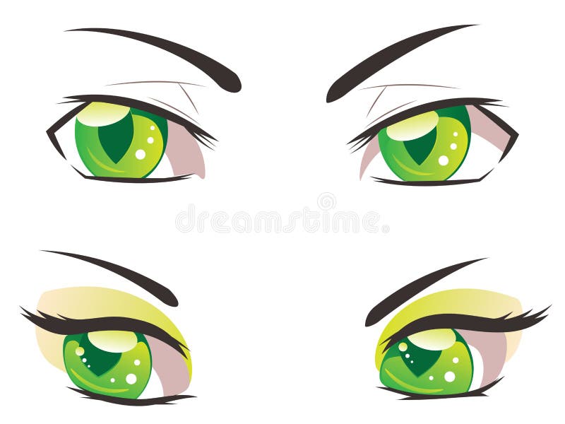 Anime male eyes stock vector. Illustration of cartoon - 34872615