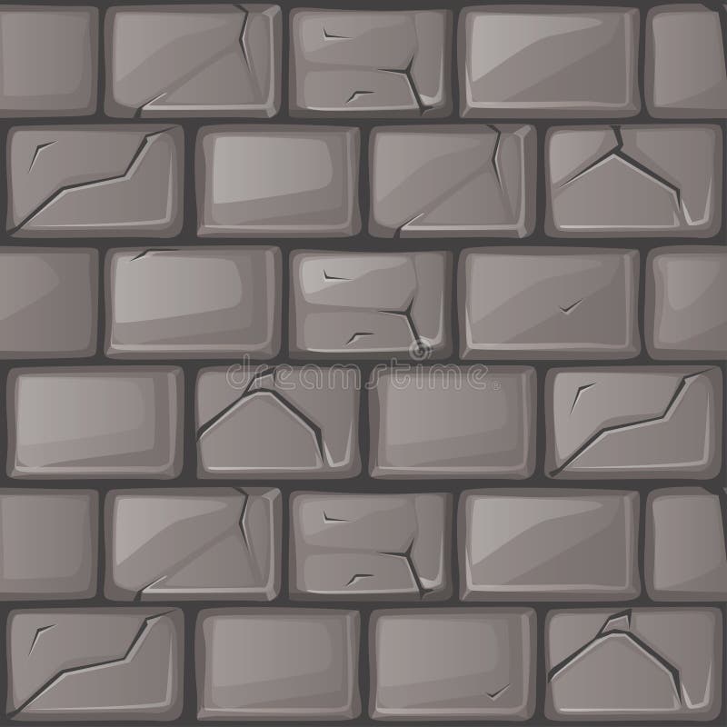 Cartoon Grey Stone Wall Texture Stock Vector - Illustration of graphic