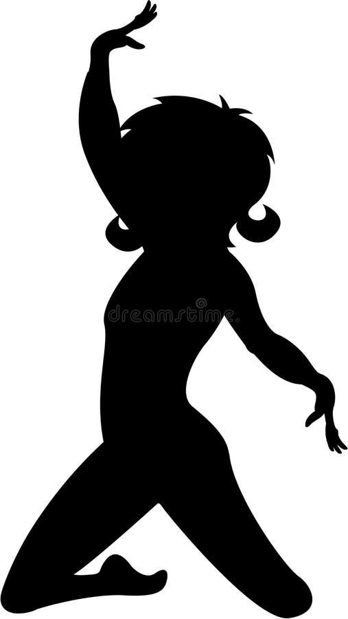 Cartoon Gymnast in Silhouette Stock Vector - Illustration of ...