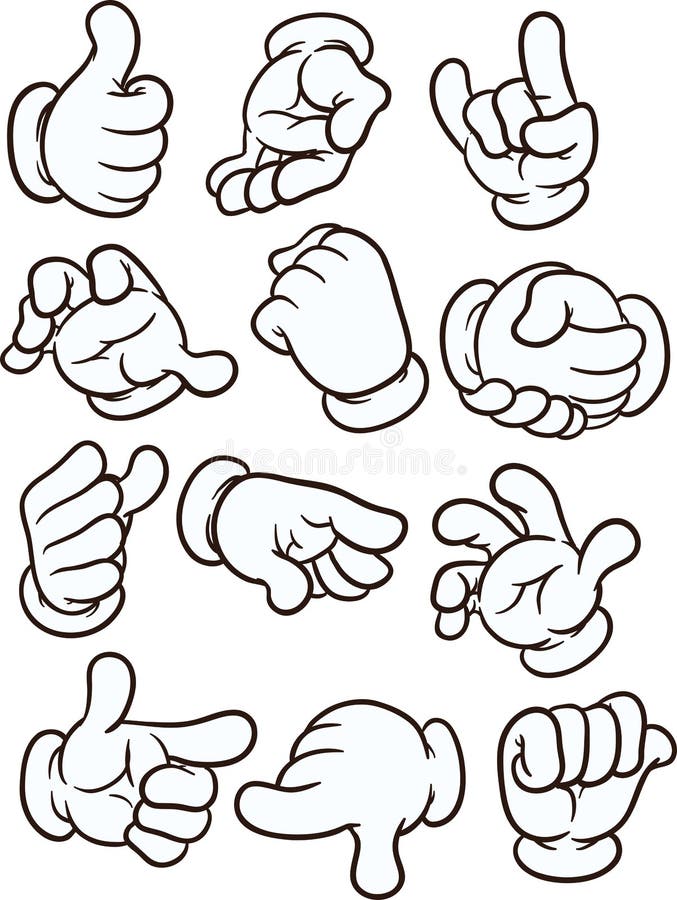 Download Cartoon hands stock vector. Illustration of hands, pointing - 97748499