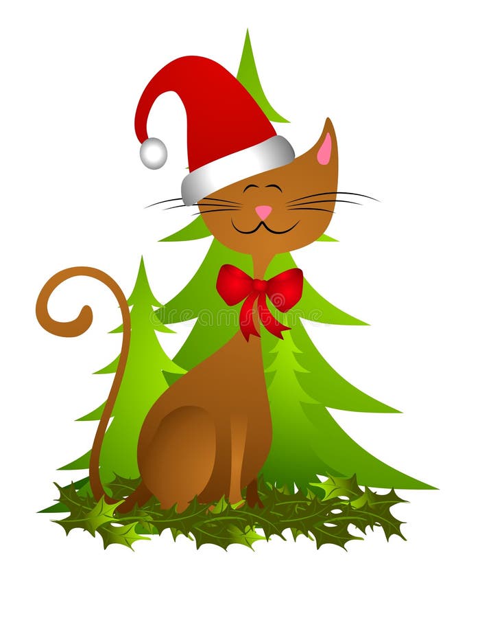 holiday cat clipart cartoon