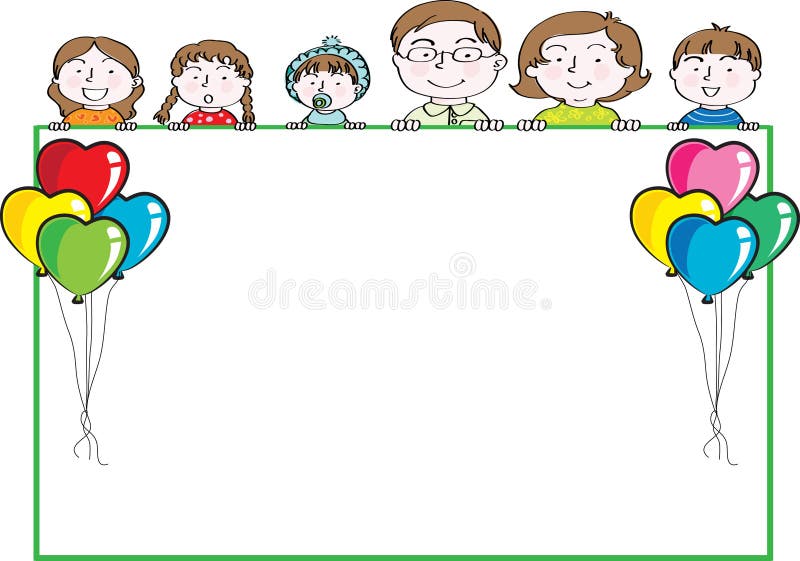 Vector Drawing Cartoon Family Stock Vector - Illustration of mother, houme:  108852355