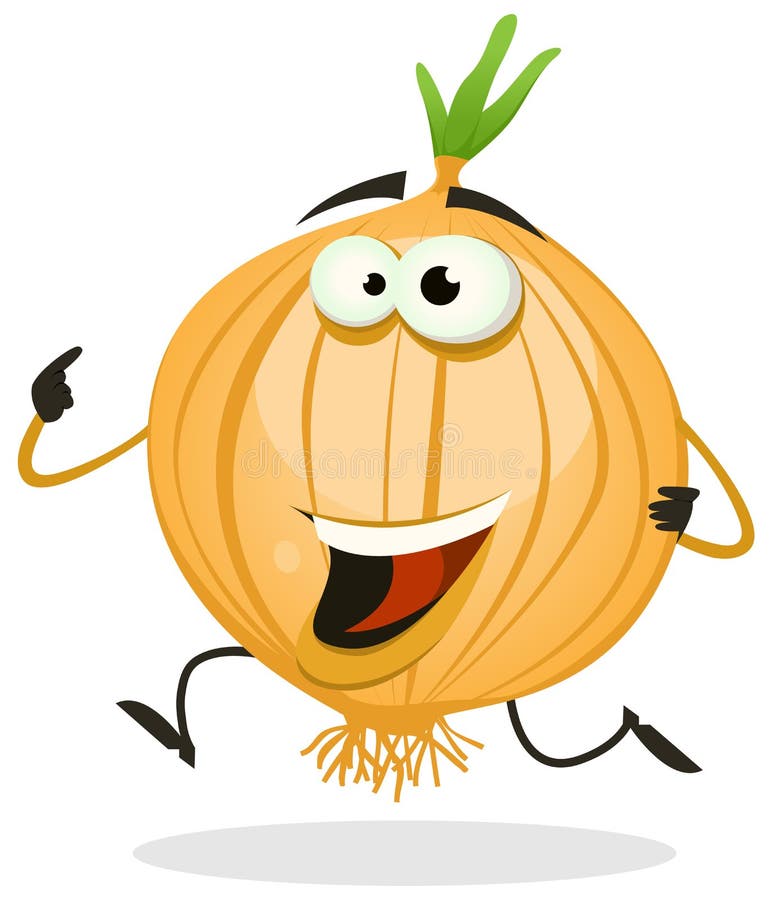 Cartoon Happy Onion Character stock illustration Cartoon Happy Onion Character stock illustration