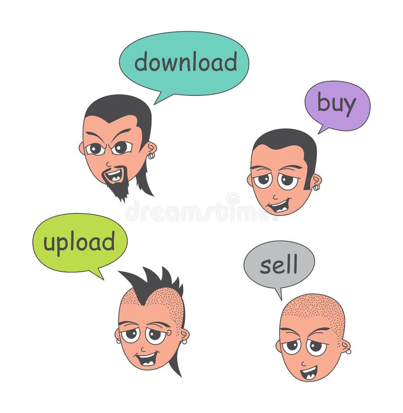 Cartoon head with bubble stock vector. Illustration of head 32492288