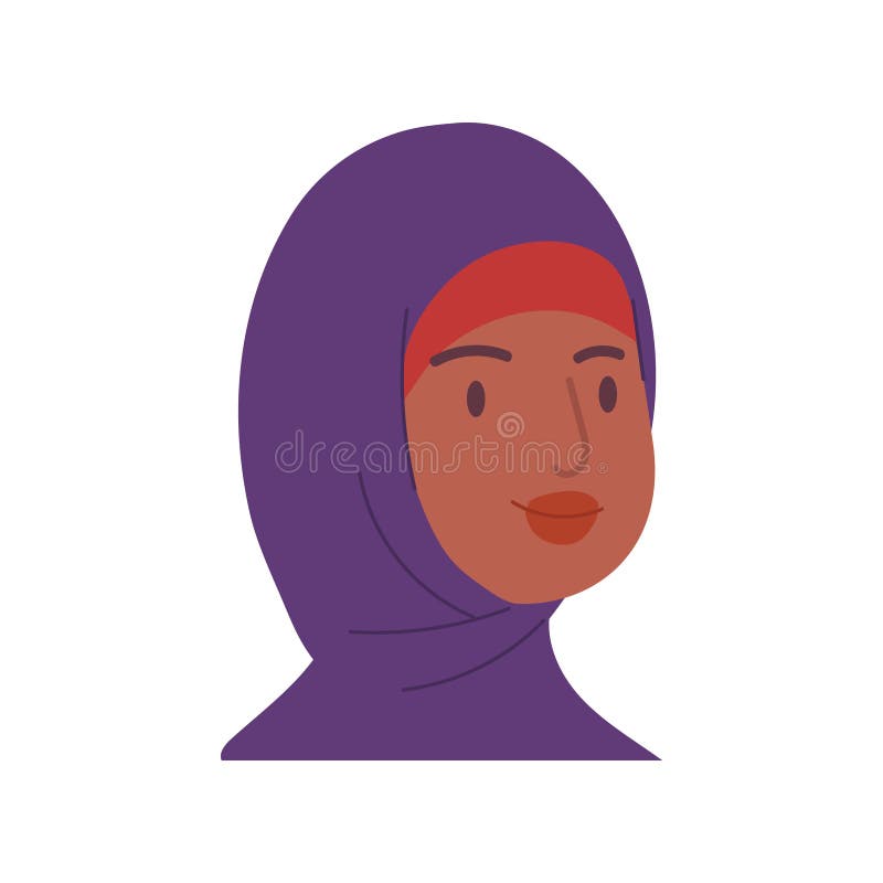 Premium Photo  A cartoon of a girl wearing a hijab and a blue scarf